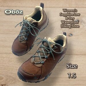 Oboz Women's Sapphire Low B-Dry Waterproof Hiking Shoe - Brown